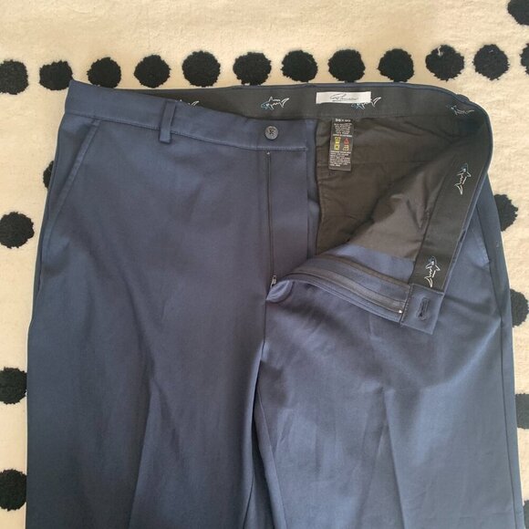 Greg Norman Golf Pants Navy Straight Leg Performance Business Chino - Picture 3 of 11